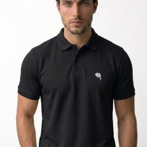 PR3 SS 008-C||BLACK|| 100% Cotton Polo T-Shirt
